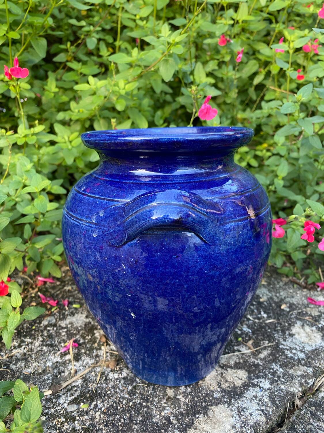 Glazed stoneware vase