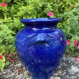 Glazed stoneware vase