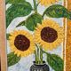 Original Swedish Oil On Canvas – “Sunflowers” By A. Lundqvist – Signed – Vintage & Framed – 66 × 35 Cm (26" × 13.8")
