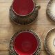 Mushroom-shaped earthenware service by Bruno Dose, vintage 1960s