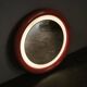 Italian Space Age Illuminated Round Wall Mirror, 1970s