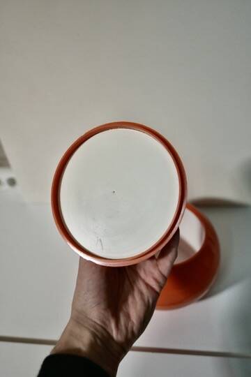 Vintage Ice Bucket - Orange Bakelite - 70s