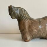 Brutalist ceramic zoomorphic horse shape