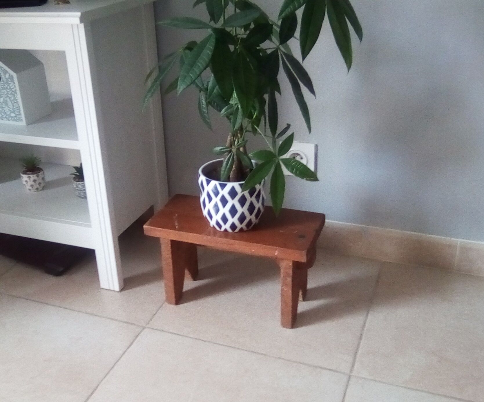 Vintage solid wood stool