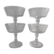 4 coupes à champagne en cristal taillé et soufflé