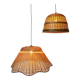 60s rattan chandeliers (X2)