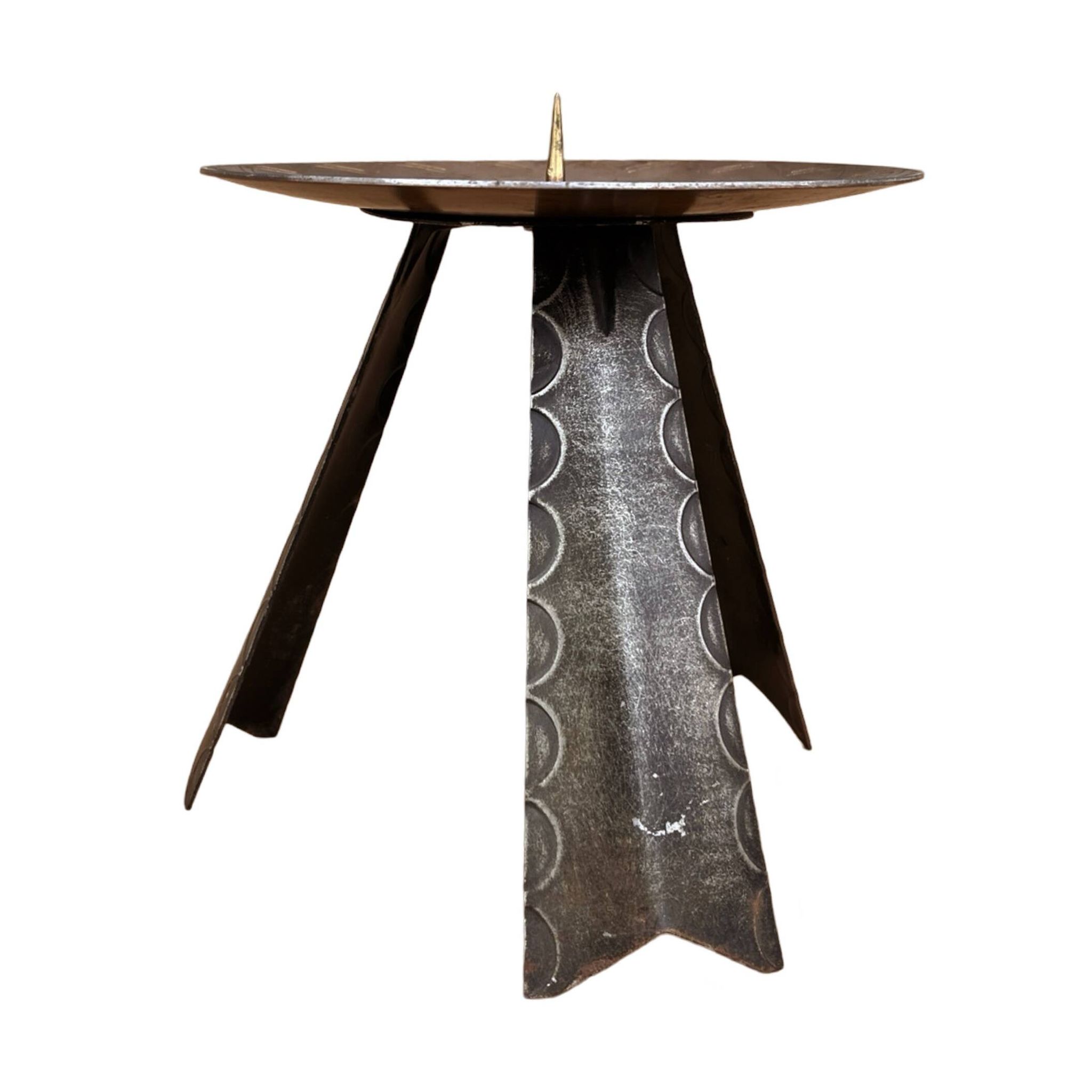 Large modernist candlestick for a large candle, Germany, 1970s.