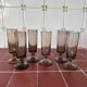 6 bubble glass champagne flutes from Biot – Smoky grey
