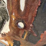 Brutalist table signed