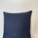Coussin lin bleu marine