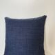 Coussin lin bleu marine