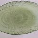 Oval glass shell-shaped dish