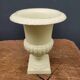 Cast iron garden vase cream white large
