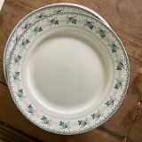 Set of 6 old flat plates, Alexandra iron earth model