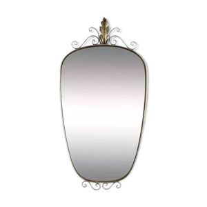 Miroir rétroviseur et - cadre laiton