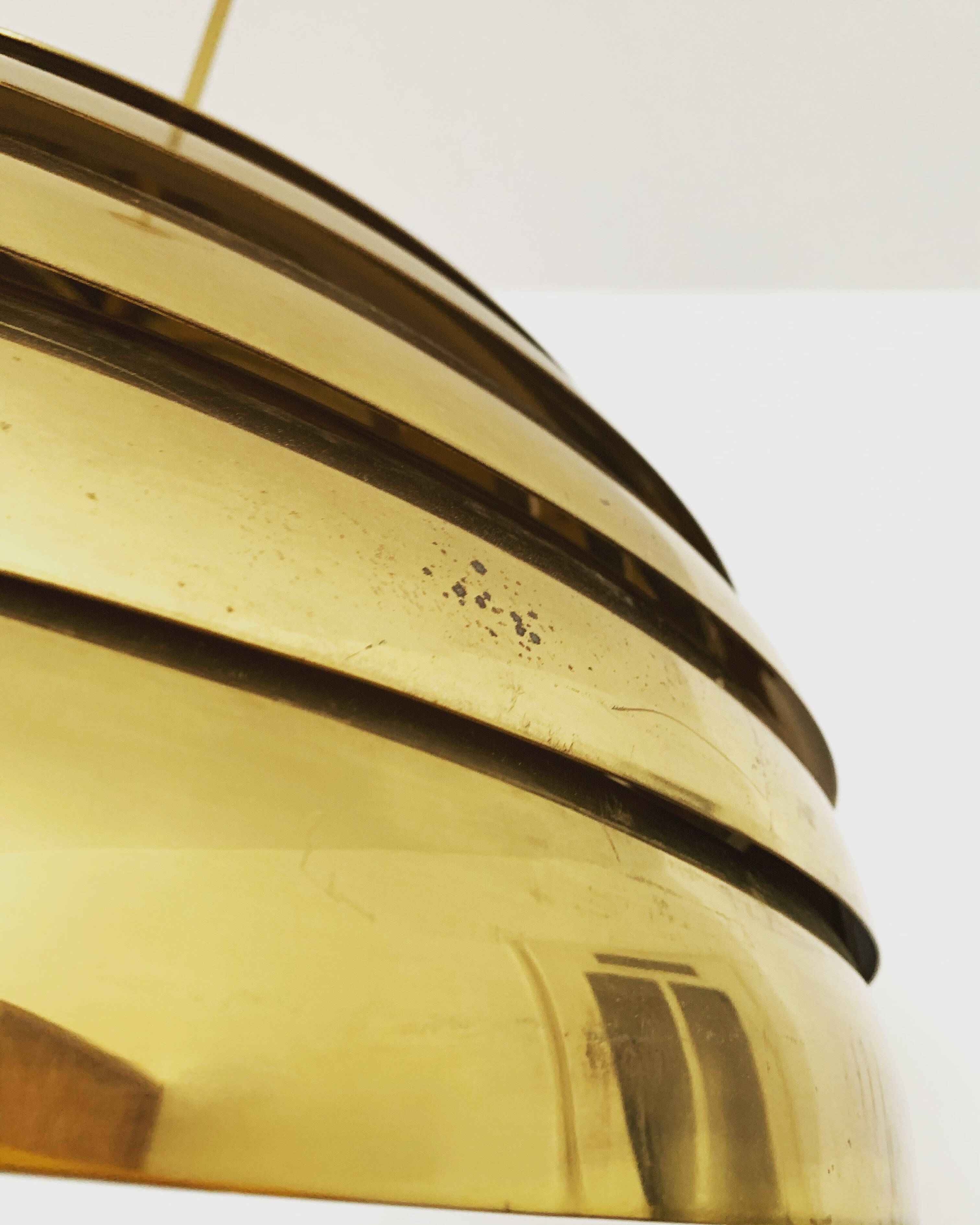 Brass Dome Pendant Lamp by Vereinigte Werkstätten