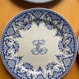 Gien - sublime suite d’assiette plates (x6)