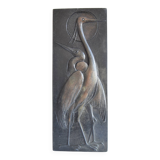 Mid-Century Relief with Herons