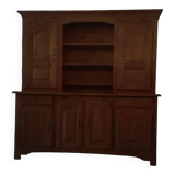 Rustic 2-body oak sideboard