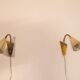 Pair of wall lamps brass 1960