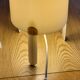 Pair of white Ikea Tvärs bedside lamps