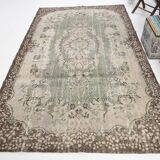 6x10 Rug For Bedroom Brown Beige Oriental Vintage Area Rug, 180x297Cm SK 1708