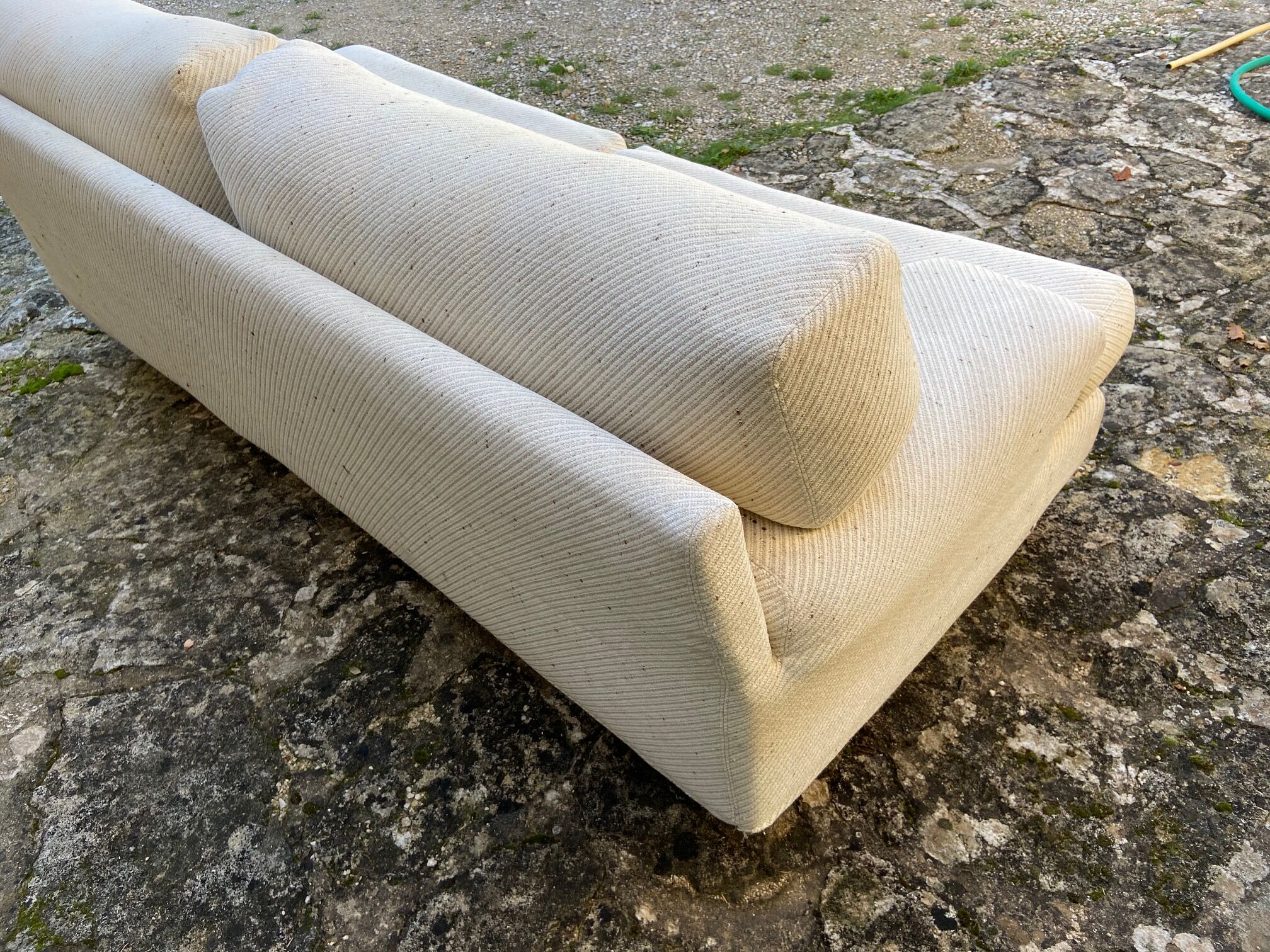 Two seater sofa in sly wool