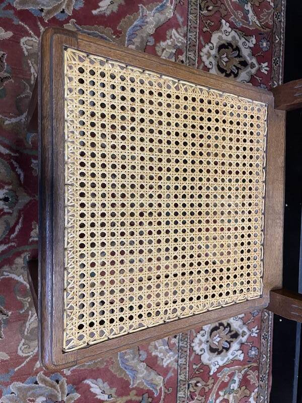 Set of 6 Art Deco chairs in oak and cane - caned