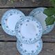 Set of 4 antique ironstone plates from Saint-Amand, "Jane" model.