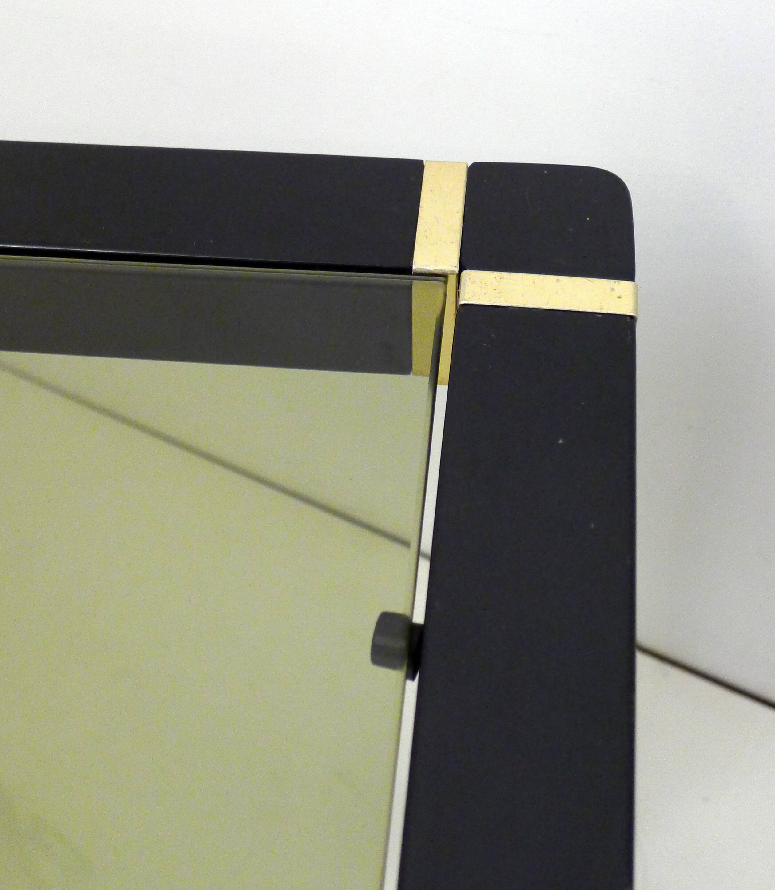 Black wood & smoked glass coffee table