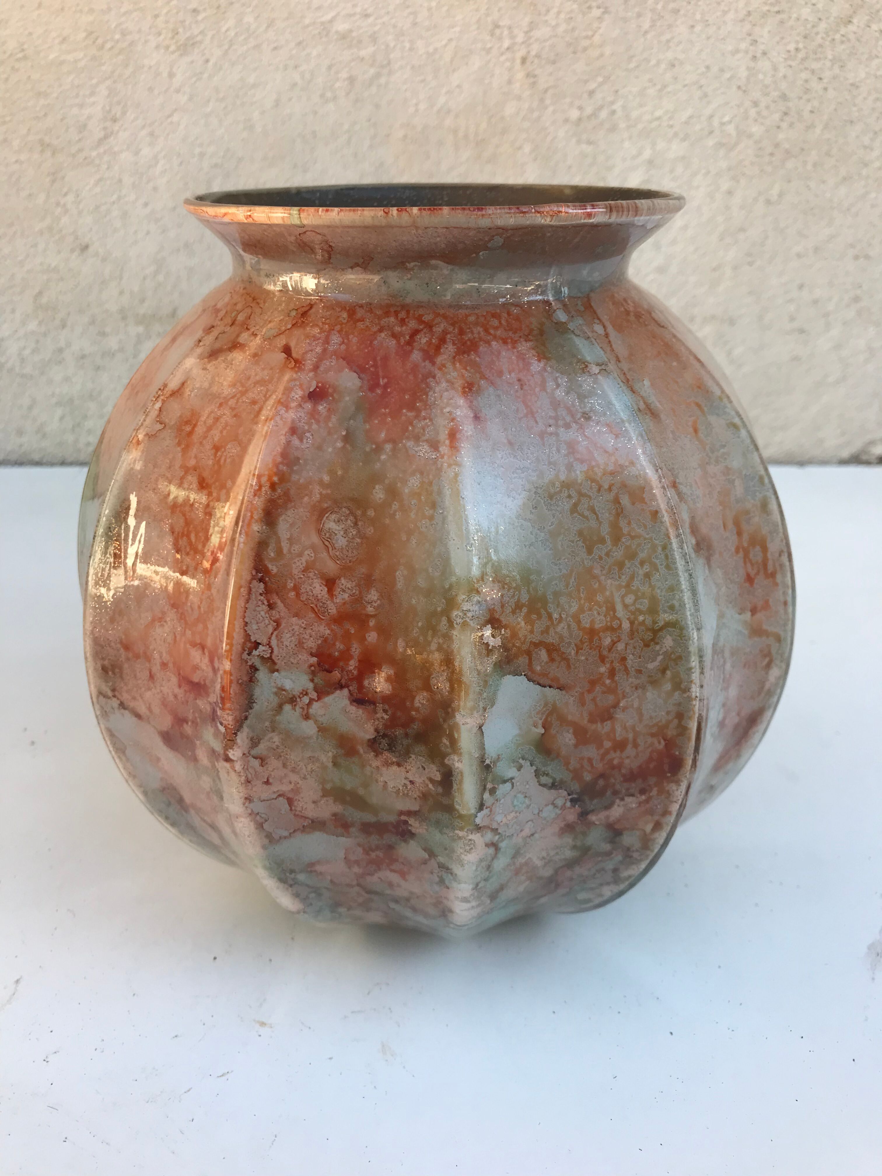 Ancien vase boule verre