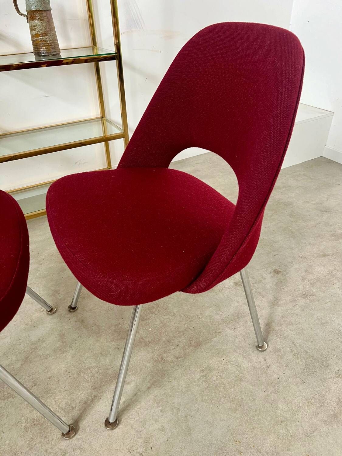 Lot 2 Old conference chairs 72 by Eero Saarinen Knoll International/ Wohnbedarf, 1968