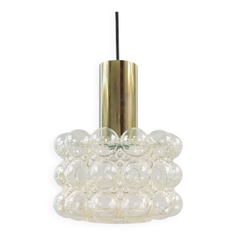 Plafonnier en verre à bulles de style Mid-Century Modern par Helena Tynell pour Limburg, Allemagne, années 1960