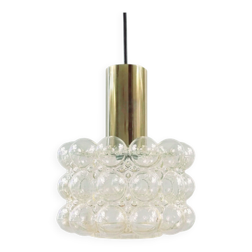 Lampe de plafond en verre bulle de style mid-century moderne par Helena Tynell pour Limburg, Allemagne, années 1960.