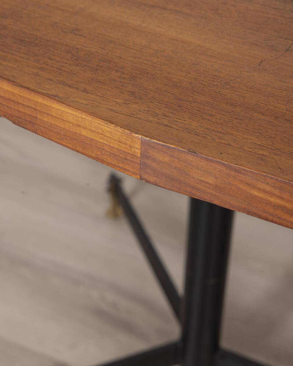 Vintage 60's table in metal and wood italian design