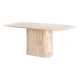 Vintage dining table. Travertine marble. Italy, 90s.