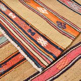 Vintage Striped Pattern Multicolor Kilim Rug, 183x239Cm