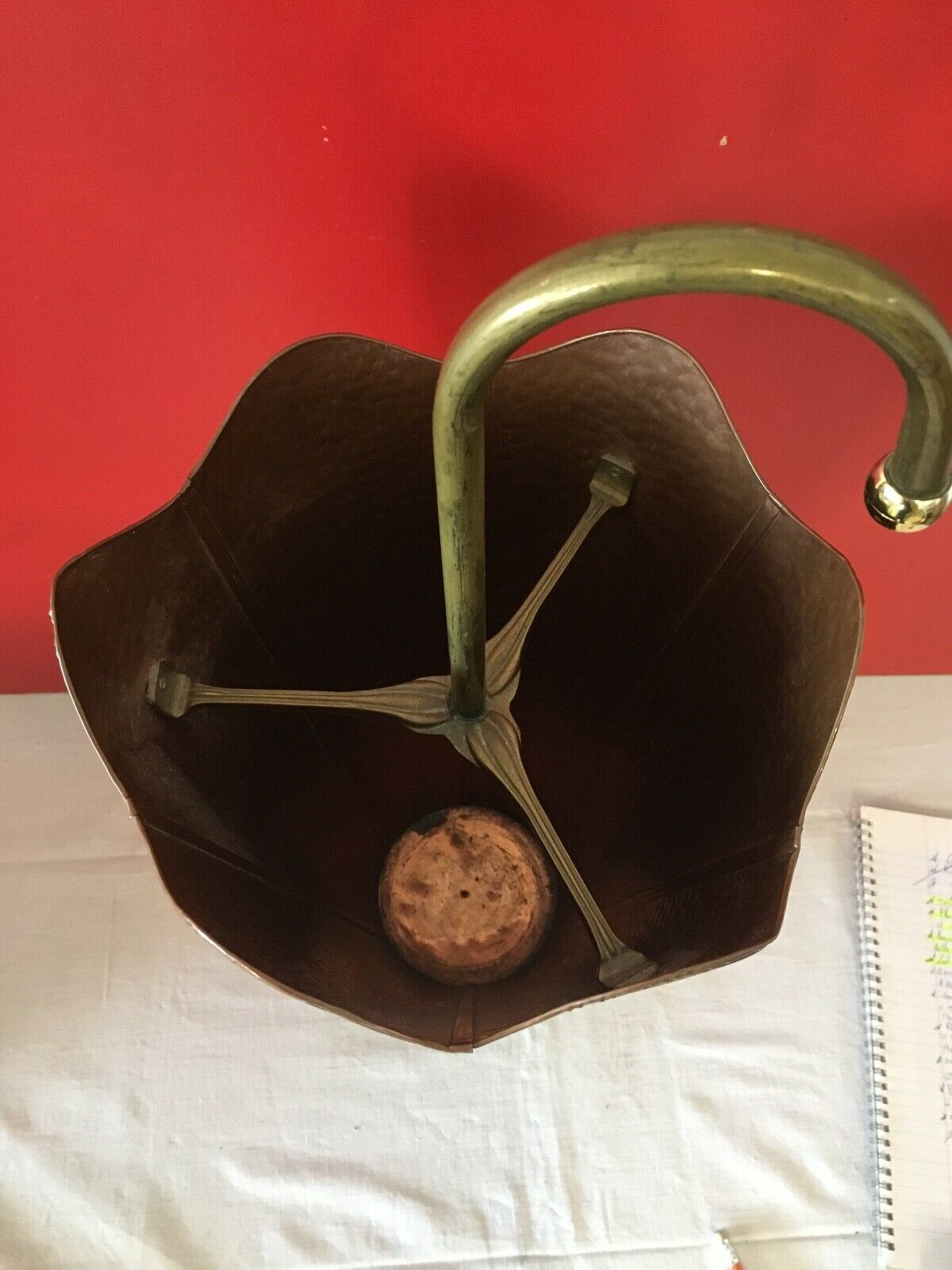 Vintage copper umbrella holder