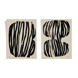 Ensemble de 2 illustrations abstraites