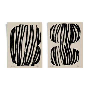 Pair of giclee prints. Abstract wall art set of two