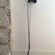 Black projector floor lamp