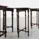 Set of Four Oak Barley Twist Nesting Tables, England, circa 1900n
