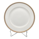 Round porcelain dish from Limoges golden tower