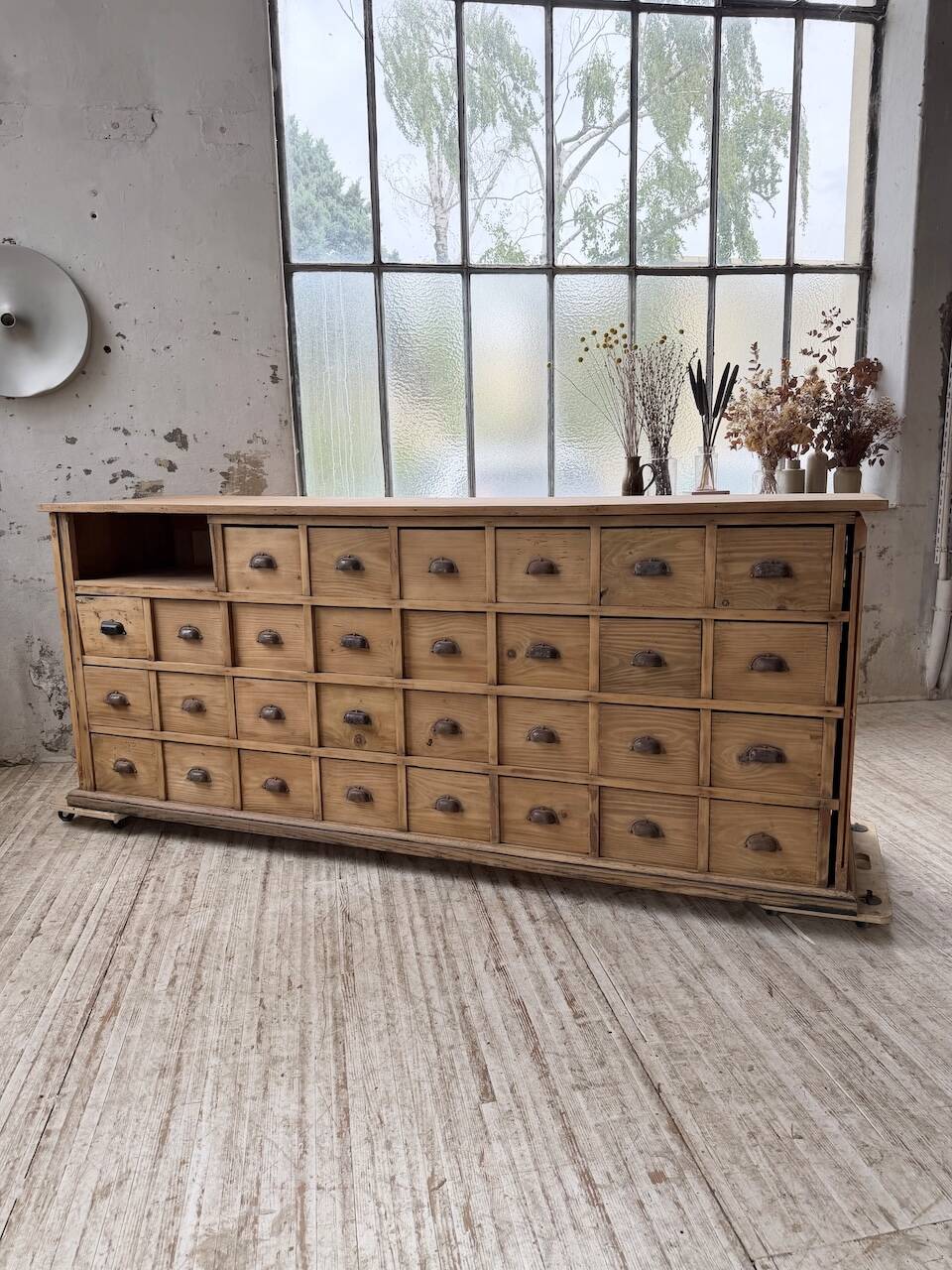 Meuble de métier pin XL années 50