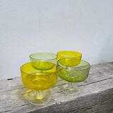 Summer glass dessert bowls