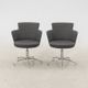 2 vintage swivel armchairs in gray fabric by axelson for garnas 2014 sweden