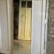 Large vintage mirror with bevelled glass.