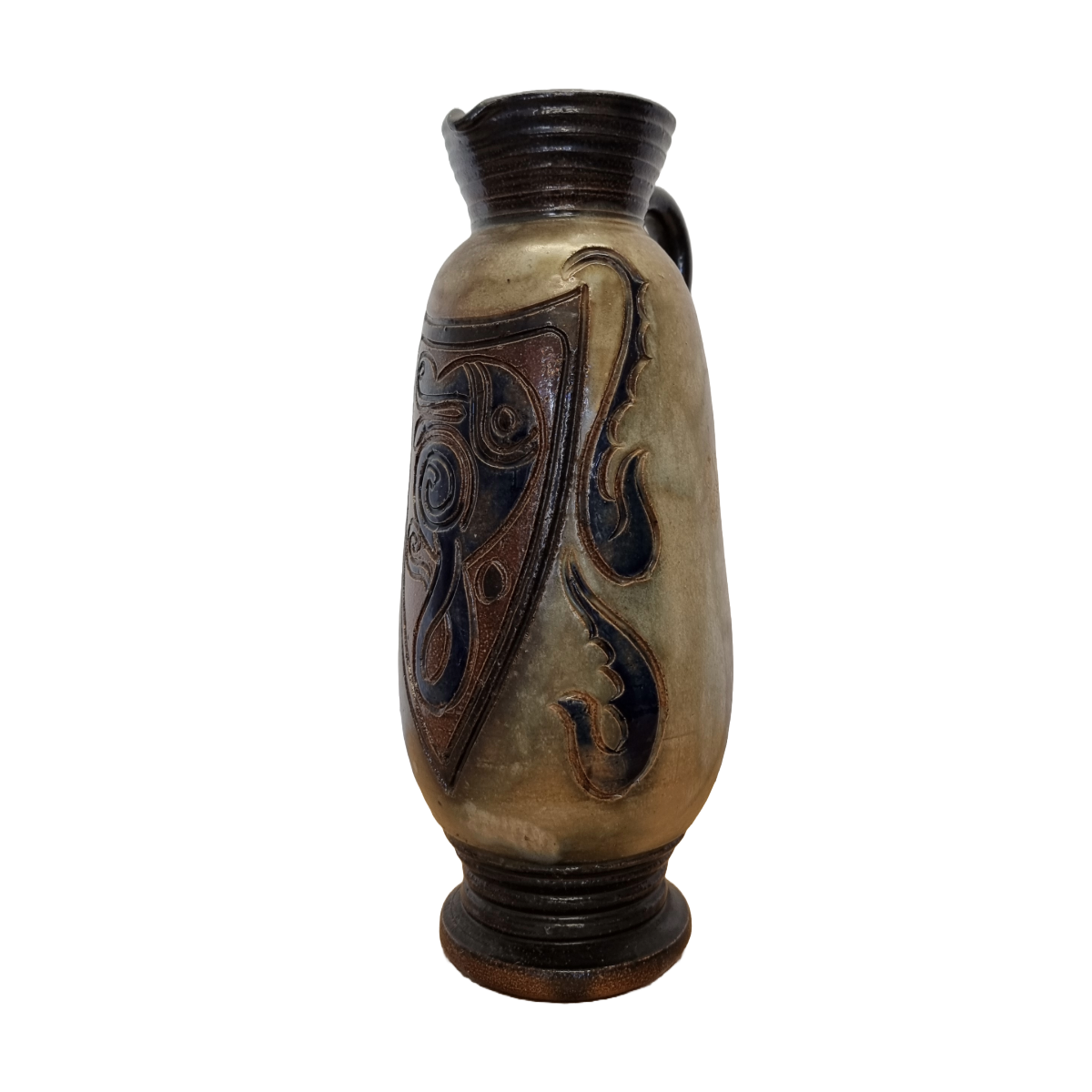 Sandstone vase By Bouffioulx Jules Guérin Jumet, 1st half 1900s