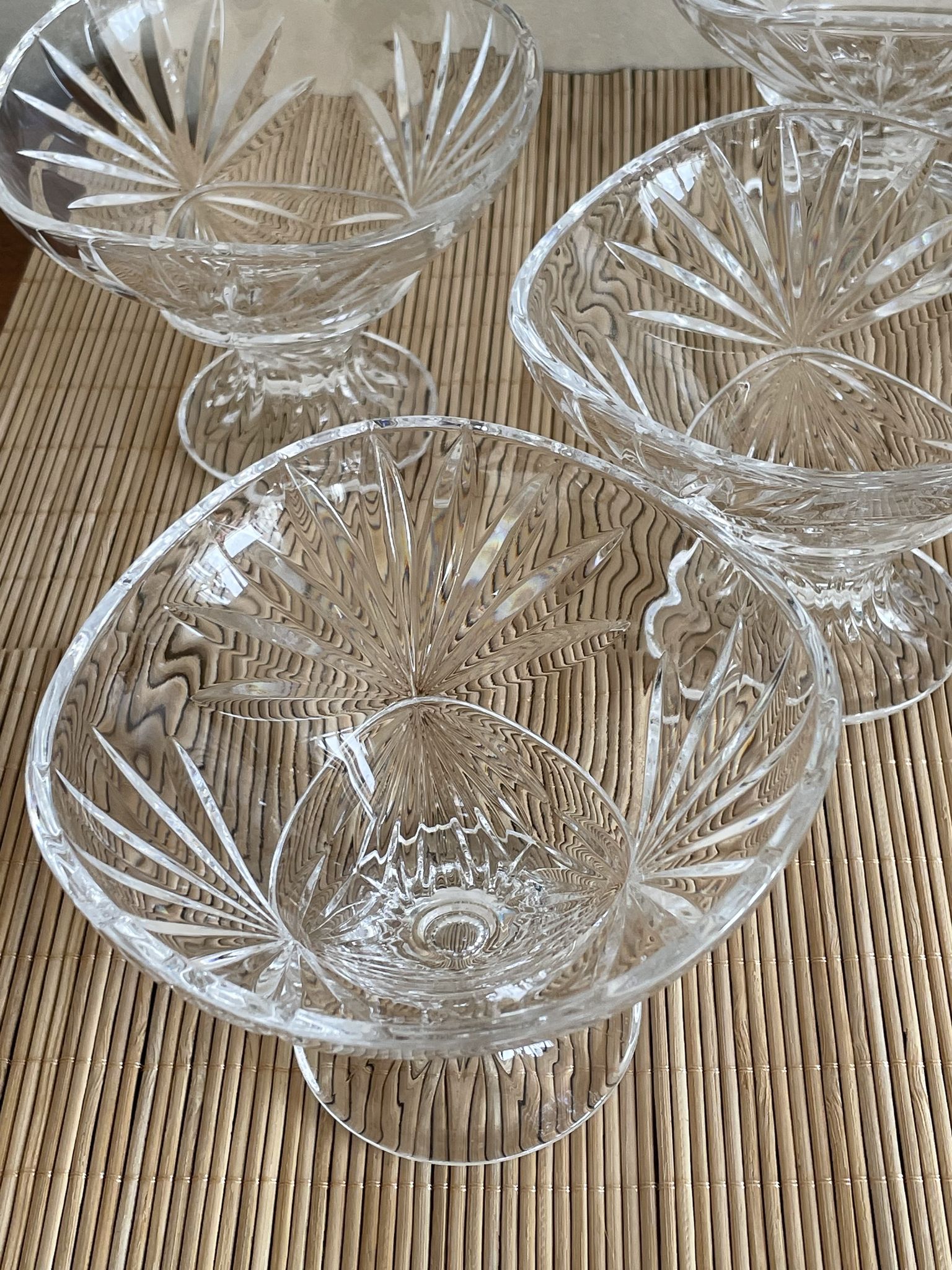 5 ice cream cups, Arques crystal fruits