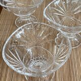 5 ice cream cups, Arques crystal fruits